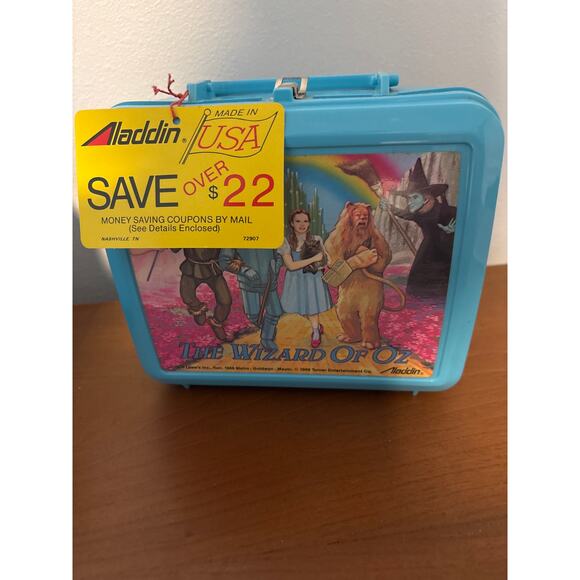 Vintage 1989 Wizard of Oz Lunchbox & Thermos Set – Aladdin 50th Anniversary - Picture 2 of 5